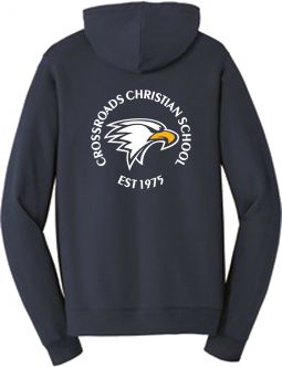 Adult Fleece Full-Zip Hooded Sweatshirt, Navy